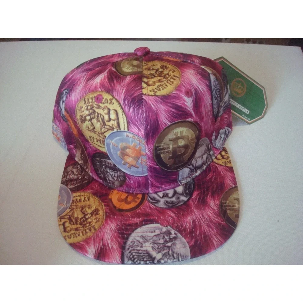 BITCOIN MONEY COIN CASH    SNAPBACK  BEACH 00S Y2K  HAT CAP VINTAGE  S2